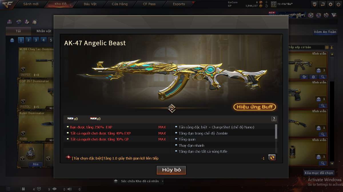 shop acc cf uy tin gia re
